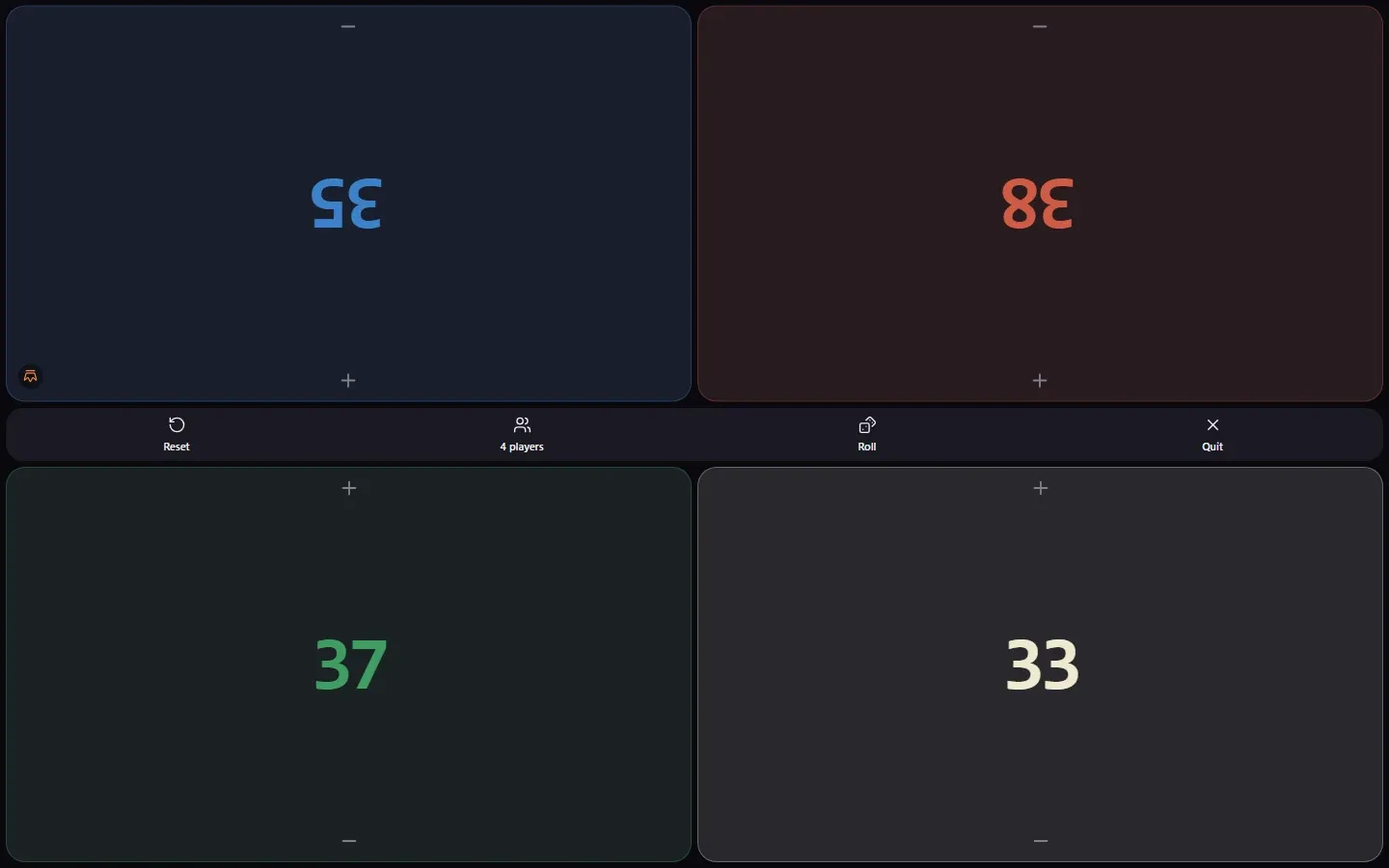 Life counter screen on desktop