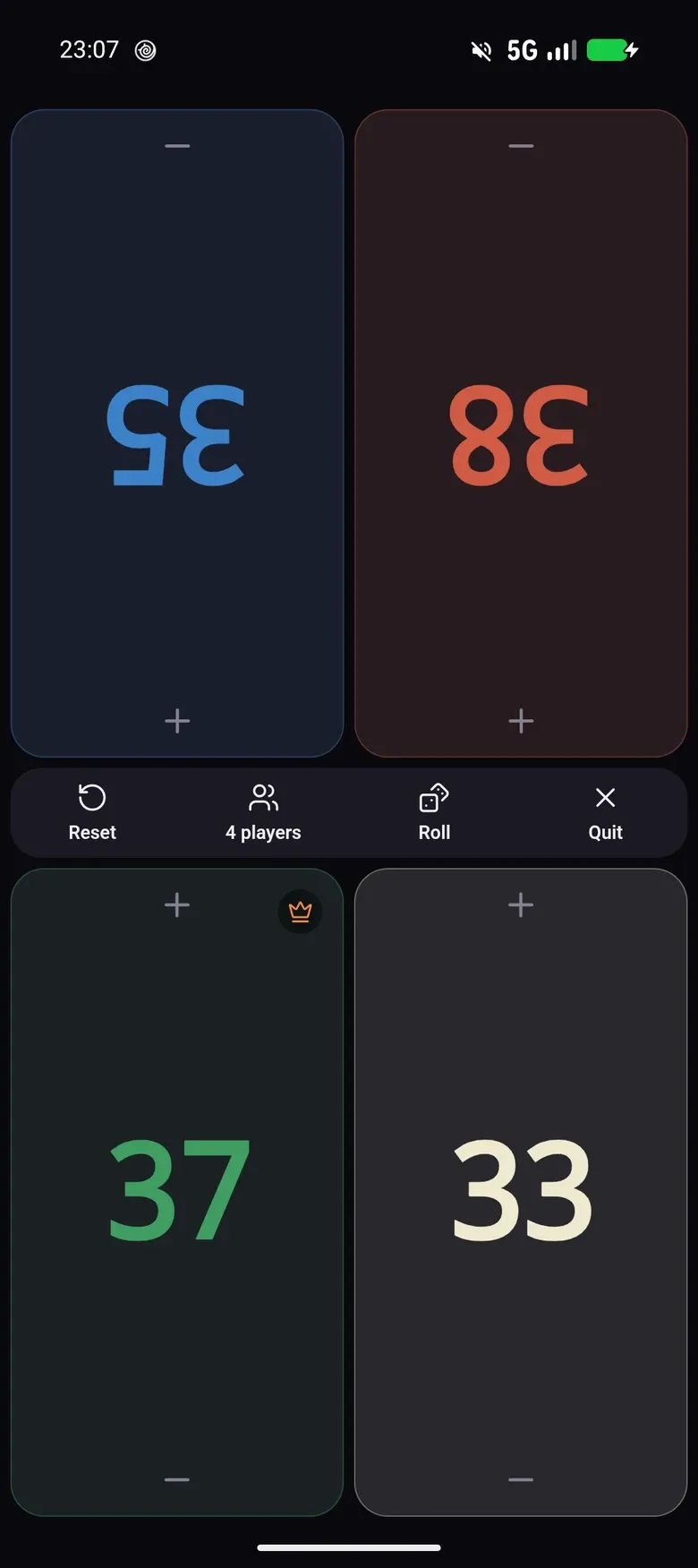 Life counter screen on mobile
